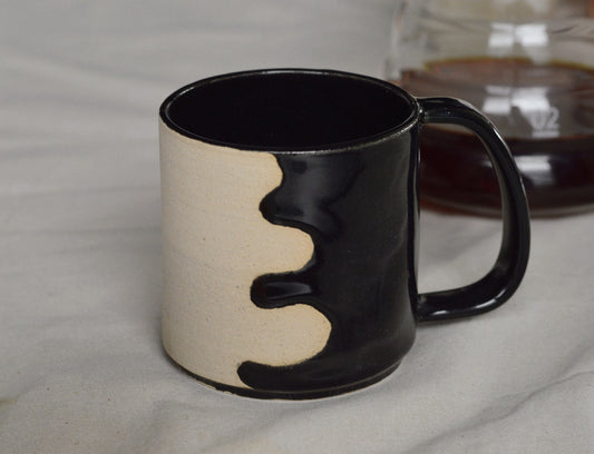 SECONDS SALE - Black Gloss Drip Mug