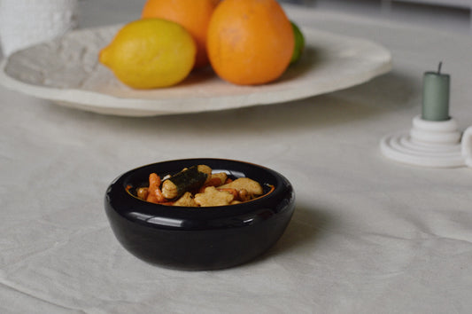 SECONDS SALE - Black Gloss Donut Bowl