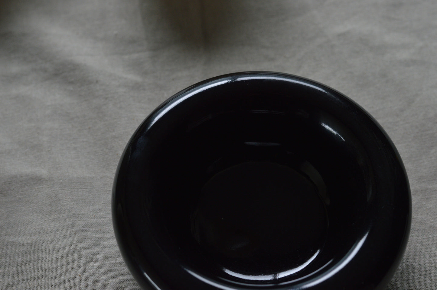 SECONDS SALE - Black Gloss Donut Bowl